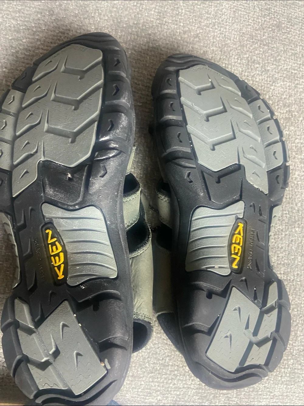 Keen Men’s Closed-Toe Sandals in Olive Green with Black Toe